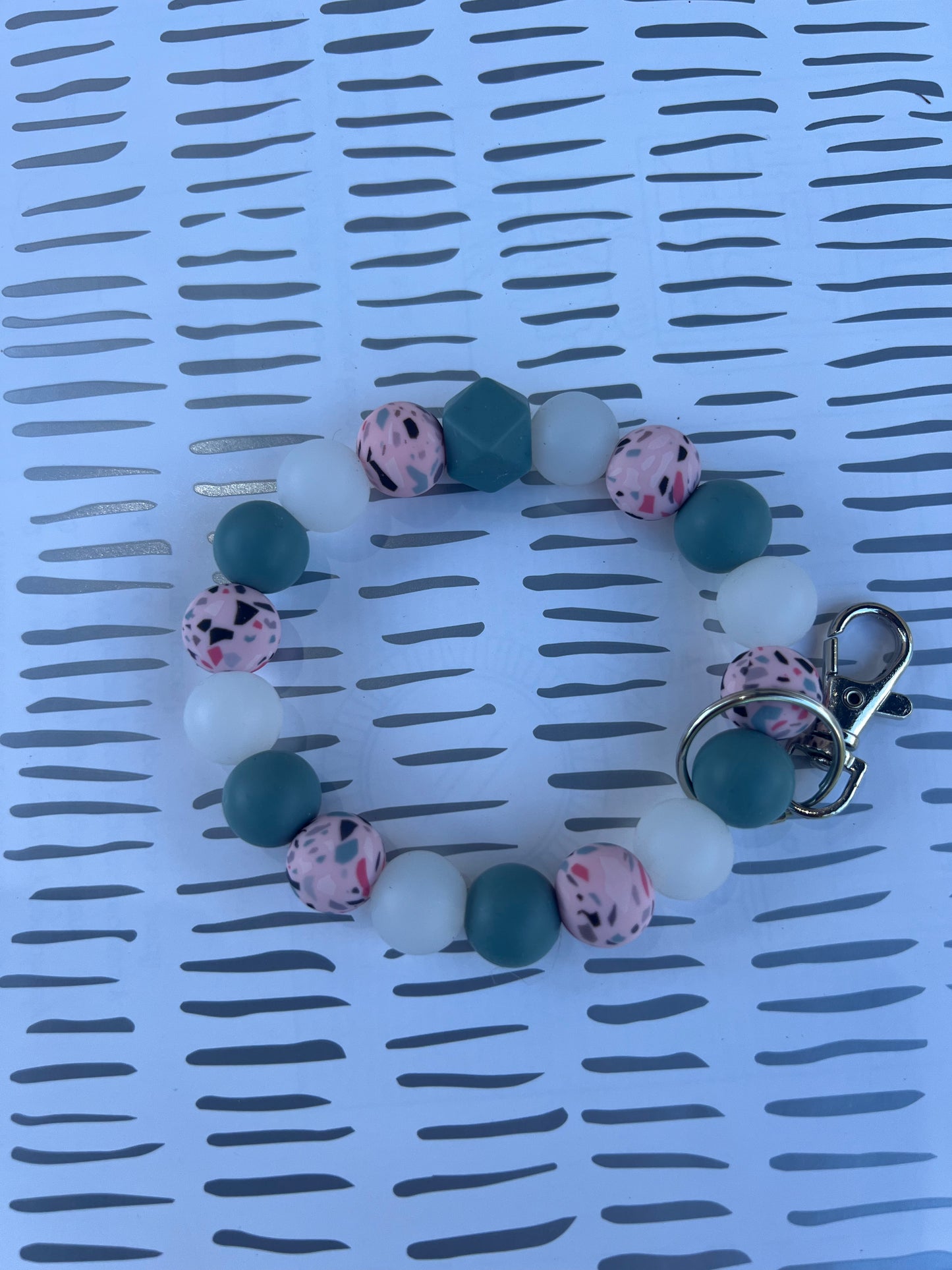 Pink Razzel Dazzel Silicone Wristlet Keychain