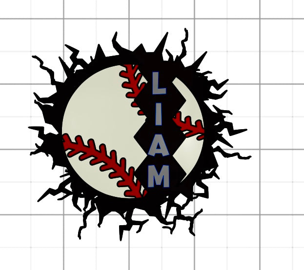 Baseball Customizable decal