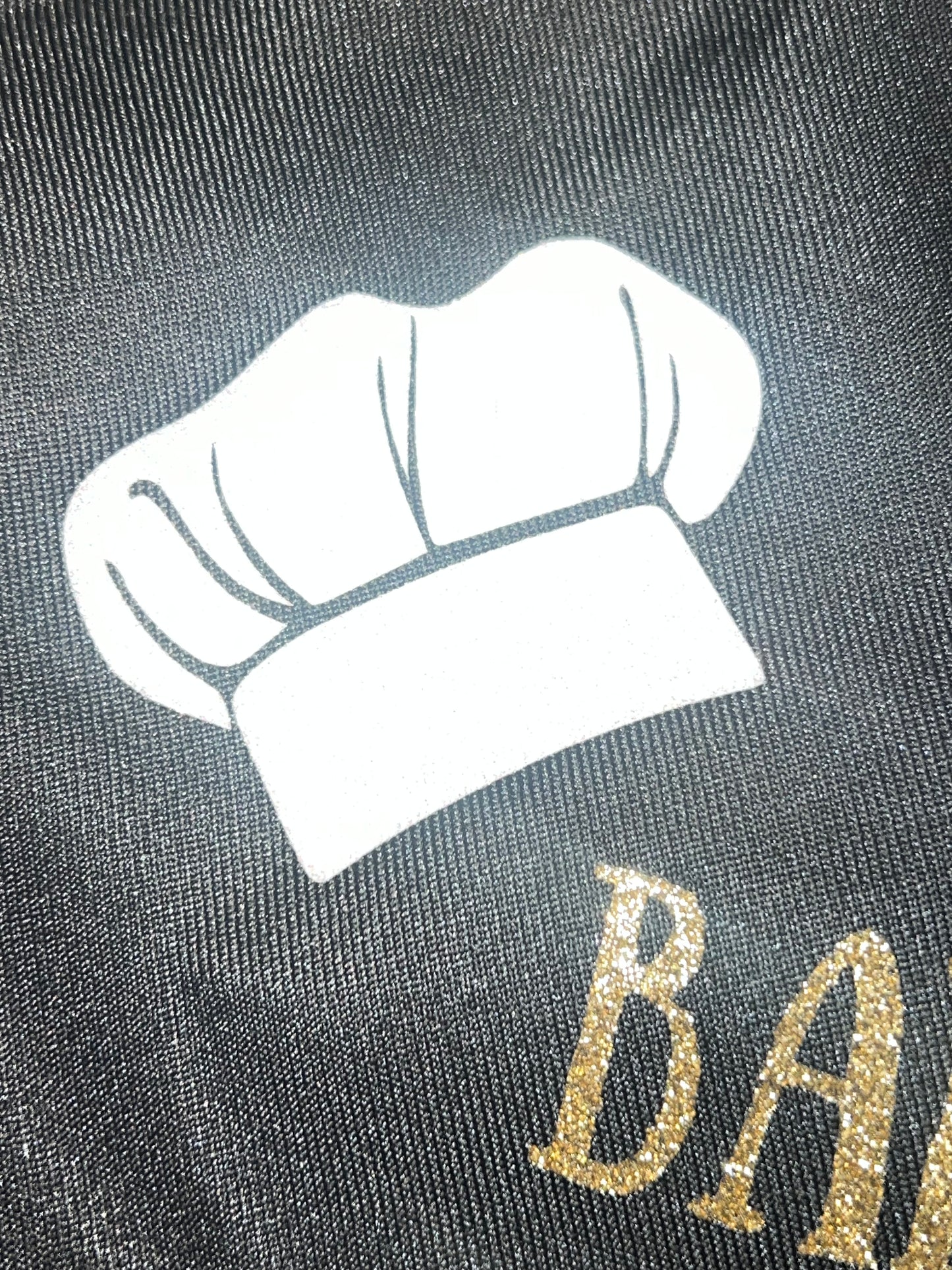 Customizable black apron