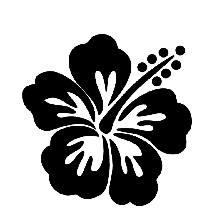 hibiscus flower decals