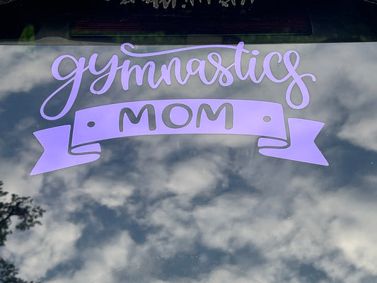 Gymnastics mom vinyl car sticker